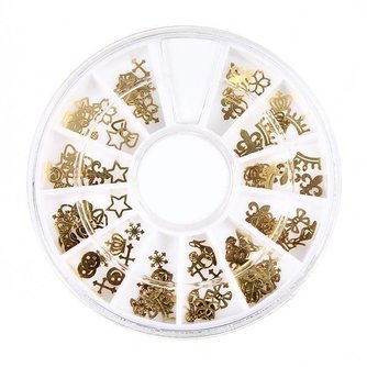 Nail Art Figuren Gold-