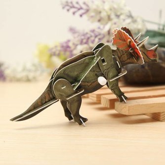 Windup 3D Puzzle Triceratops Dino