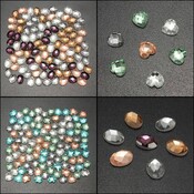 Nagel-Dekoration Steine ​​Herz Und Ovale, Aus