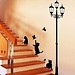 Wand-Aufkleber-Trap-Katze Und Laternenpfahl