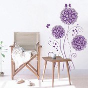 Lila Blumen-Wand-Aufkleber