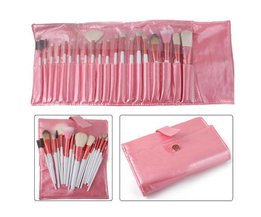 Make-Up-Pinsel-Set 20 Stück In Ledertasche