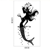 Wandaufkleber Mermaid Silhouette