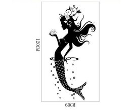 Wandaufkleber Mermaid Silhouette