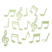 Wandaufkleber Musical Notes Glow In The Dark 15 Stück