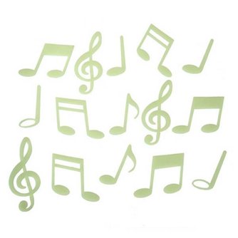 Wandaufkleber Musical Notes Glow In The Dark 15 Stück