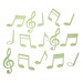 Wandaufkleber Musical Notes Glow In The Dark 15 Stück