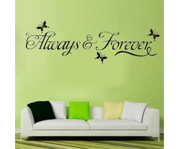 Wand-Aufkleber Mit Text Und Schmetterling