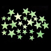 Glow In The Dark Sterne-Wand-Aufkleber (35 Stück)