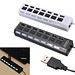 7 Port USB 2.0 Hub Mit On / Off-Taste