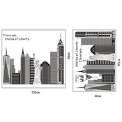 Dekoration Aufkleber Mit New York City Skyline