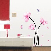 Wand-Aufkleber Mit Rosa Blumen