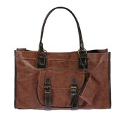 Tufted Brown PU-Leder-Handtasche