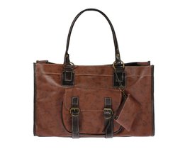 Tufted Brown PU-Leder-Handtasche