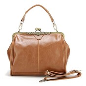 Brown PU-Leder-Handtasche Mit Eleganter Schnappverschluss Brown PU-Leder-Handtasche Mit Eleganter Schnappverschluss
