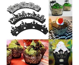 Halloween-Kuchen-Verpackungen 12 Stück