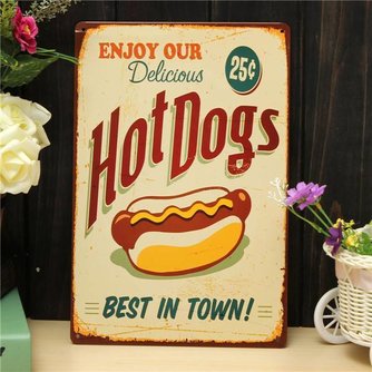 Retro Werbung Hot Dogs