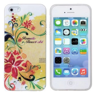 Abdeckung Mit Blumen-Druck Für IPhone 5 & 5S