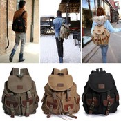 Unisex Vintage-Segeltuch-Rucksack