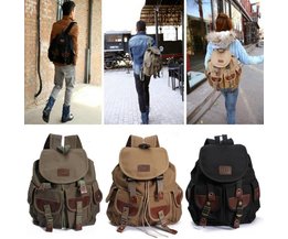 Unisex Vintage-Segeltuch-Rucksack