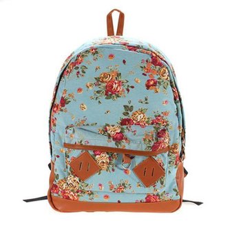 Rucksack Mit Vintage Rosen-Druck