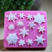 3D-Silikon-Backform Mit Schneeflocken 3D-Silikon-Backform Mit Schneeflocken