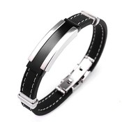 Schwarz-Silber-Armband Für Männer