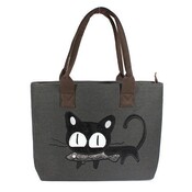 Damen Shopper-Tasche Mit Druck-Nette Katze Damen Shopper-Tasche Mit Druck-Nette Katze