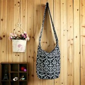 Geometrische Leinwand Umhängetasche