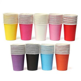 10 Bunte Pappe Cups Für Einen Geburtstag