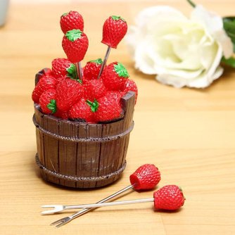 Kleine Gabeln In Strawberry Jar