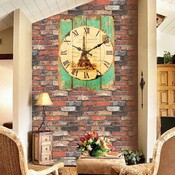 Weinlese-Hölzerne Wanduhr