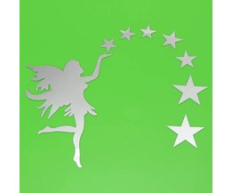 Wand-Aufkleber-Elf Mit Sternen