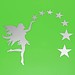 Wand-Aufkleber-Elf Mit Sternen