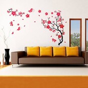 Entfernbare Wand-Aufkleber Red Plum Blossom