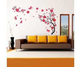 Entfernbare Wand-Aufkleber Red Plum Blossom