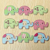 100 Netter Elefant Buttons