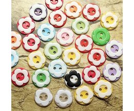 Kleine Buttons Blume 60Pcs