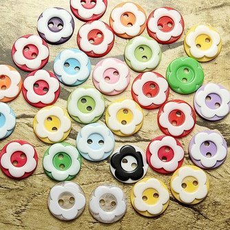 Kleine Buttons Blume 60Pcs