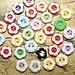 Kleine Buttons Blume 60Pcs