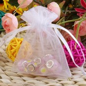 Weiß-Geschenk-Beutel-Organza 100 Stück