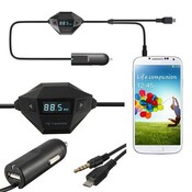 FM-Transmitter Und Micro-USB-Ladegerät Für Smartphone