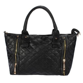 Handtasche Damen Schwarz Van Leer