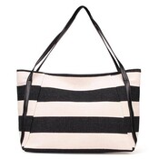 Leinwand-Strand-Tasche Streifen Marine Leinwand-Strand-Tasche Streifen Marine