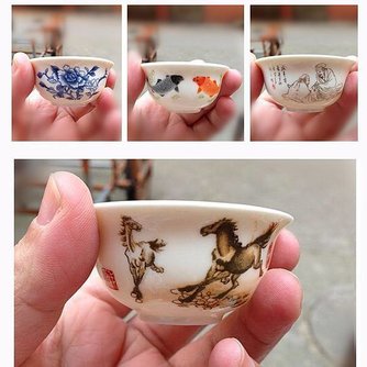 Lackierte Chinese Teacup Porzellan