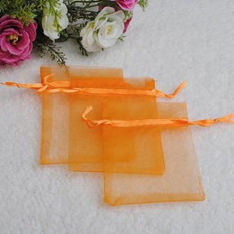 25 Orange Günstige Organza Taschen