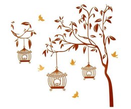 Wandaufkleber Birdcage