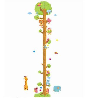 Messen Sie Aufkleber Baum Mit Tieren