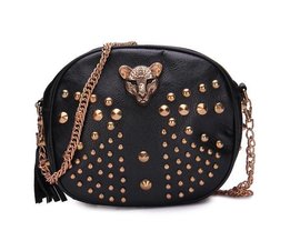 Kleine Handtaschen Niete Leopard