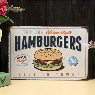 Vintage Advertising Hamburger